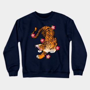 Asian Tiger Roar Crewneck Sweatshirt